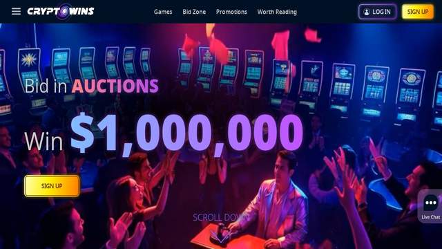 CryptoWins casino screenshot